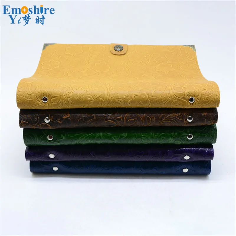 Emoshire Note stationery Notepad business loose b5 Creative stationery leather large button diary book custom (11)