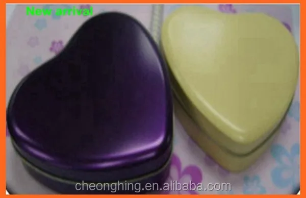 Heart Shape Colorful Metal Chocolate Gift Tin box