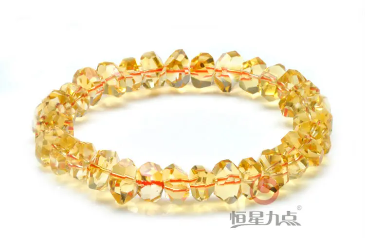 Fashion Beaded Bracelet Design with Fancy Cut Citrine 11*9mm AAA Quality Gemstone Bracelet for Girl