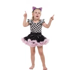New design fashion multi color baby girls ballet tutu skirt with bow