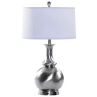 Iron Table Lamp Design Red Glass Household Lamps Design Light Desk Lighting Table Lamp With Linen Lampshade For Hotel