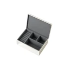 Custom White Matt Lacquered Finish Wooden Girls Jewelry Storage Box