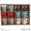 2015 hot selling 12pcs with brown box and pvc cover lovely german tea set and coffee set