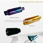 stainless steel muffler colored chrome surface