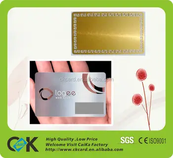 high grade elegant laser out 24k gold plating metal name card