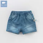 DB7737 dave bella summer children boys fashion elastic denim pants soft shorts for boys baby clothes