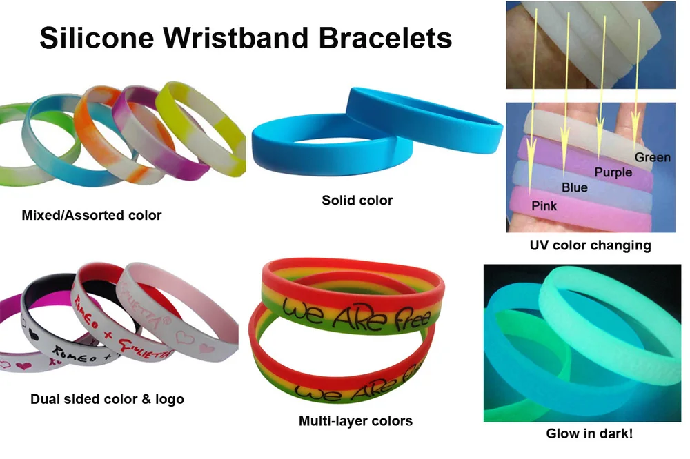 Sport Silicone Wristbands Wrist Bands Blank New Rubber Bracelets