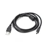 EMI/RFI Interference Guarded USB 2.0 A to Mini B Male to Male 5 PIN Data Charging Cable Black