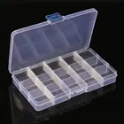 Professional Universal Single layer 9 Grid Compartments detachable parts accessories clear PP plastic divided storage box