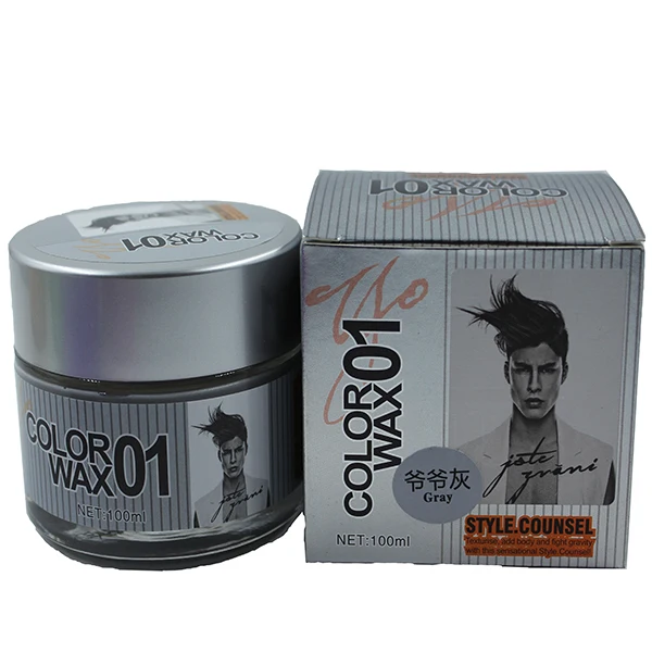 super cool hairstyle temporary sliver color hair wax for men or