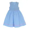 Summer elegant child clothes blue plaid hot sale baby clothing wholesale boutique