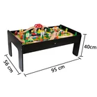 Toy Train Wooden Toy Train Wholesale Preschool 90PCS Railway Wooden Toy Train Table For Children W04C009B