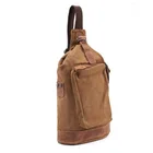 New design wholesale vintage canvas sling mens cross body bags men chest bag