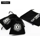 Black high quality Small Felt Velvet Pouch for Jewelry