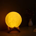 USB 3d table lamp moon night lamp room decoration light lunar moon lamp for kids gift