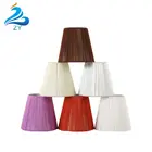 Colored Red Fabric Small White Fabric-Covered Hat High Quality Softback Lamps Lamp Shade For Home Decoration