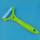 Good quality smiling face style plastic and ceramic blade potato peeler