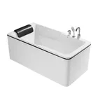 ANNWA anC049 Whirlpool White And Black Whirlpools Massage Bathtub