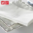 Materials 100% Cotton Jacquard Embroidered Customized Logo Printing Table Compressed Napkin Wholesales