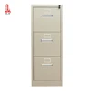 Metal Office Furniture A4 File Sliding Storage System Locking Three Drawer File Cabinet