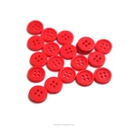 Factory price red resin button for clothes