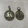 Hot Selling Custom Protect Our Pets Tags Antique Brass Gold Metal ST Francis Dog Tag