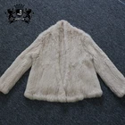Customized Size women rex rabbit fur knitting short jacket coat