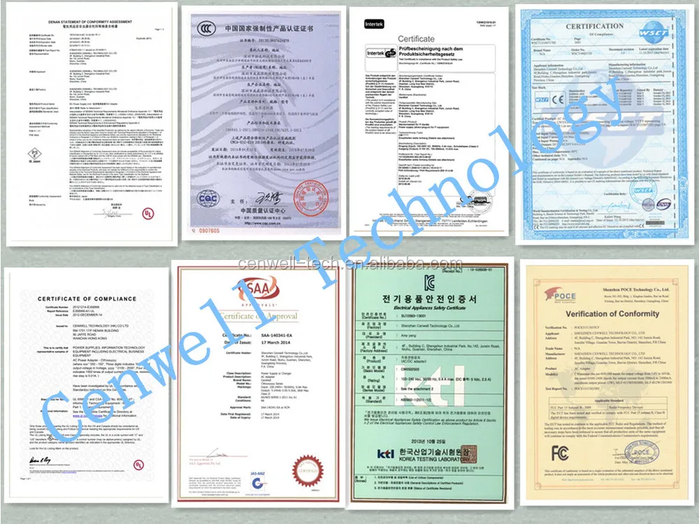 Cenwell UL FCC PSE CE approval 12V5A desktop type power adapter