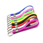 Lovely design cheap silicone bracelet key ring
