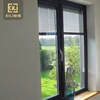 Kiliwin cheap house aluminium double glass louvered windows with built in blinds for sale