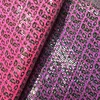 Leopard twill cotton embroidery tiled 3mm transparent sequins fabric for shoes bag