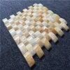 Honey Onyx Marble Stone Price 3D Design Brick Mosaic Tiles For TV Wall