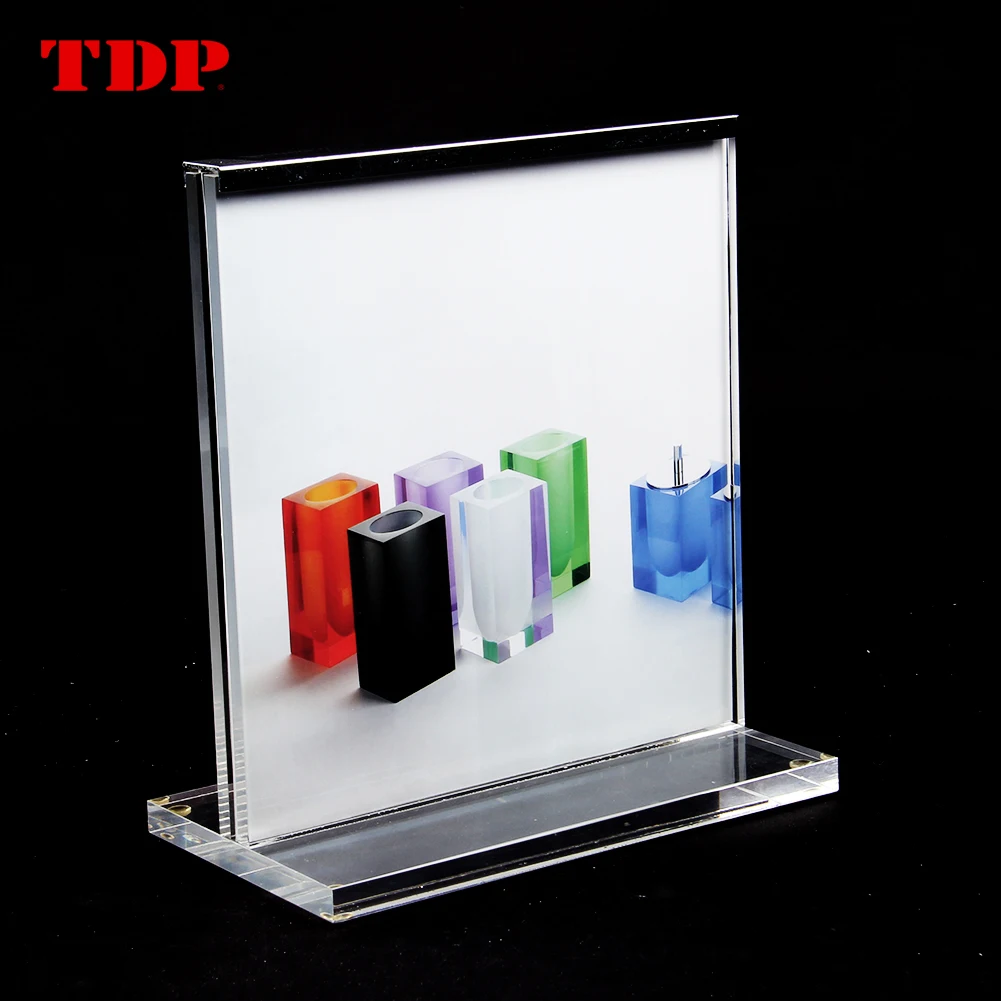 Factory Wholesale Customize New Design Fancy Clear Acrylic Table Tent Card Holder, High Quality Acrylic Desktop Menu Holder