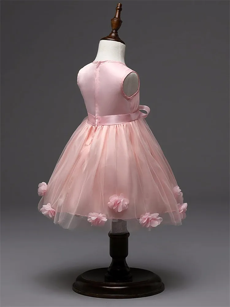 Flower Girls Dresses for wedding party summer toddler baby children dress baby baptism 1 year birthday girl dress ceremonies