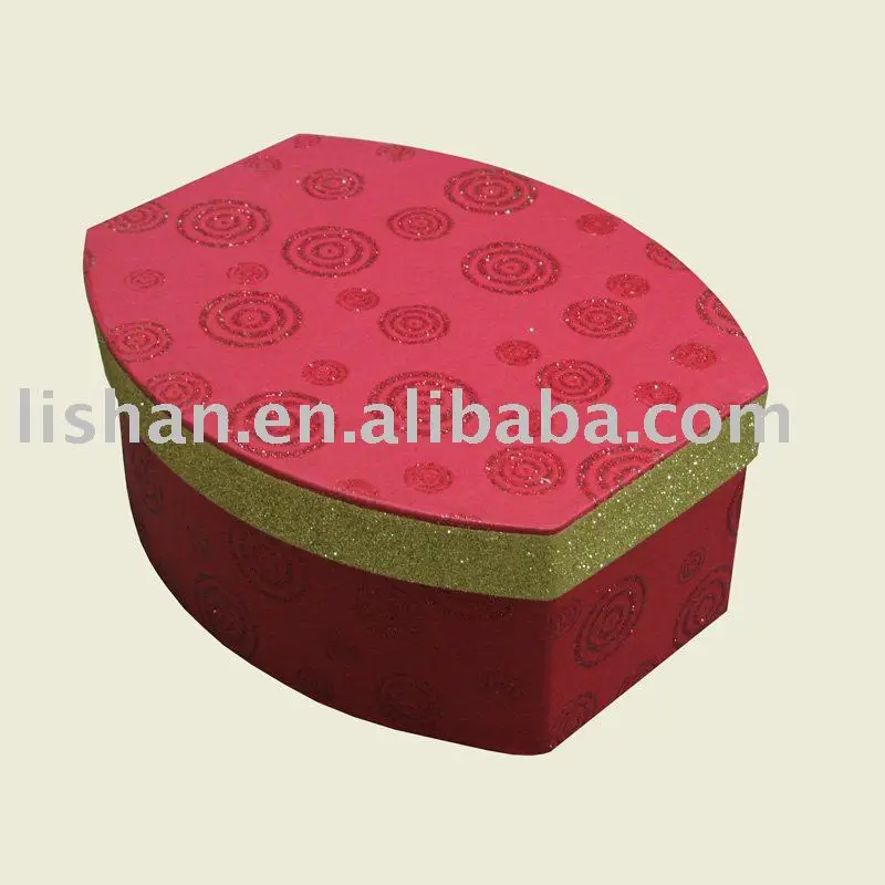 christmas glitter paper packaging gift box