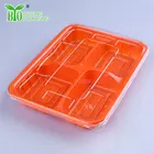 4 Compartment microwave disposable plastic food container oven safe