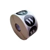 Simple custom company logo printed tissue seal roll sticker matte black round stickers