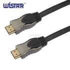 High Quality cotton/nylon braided HDMI Cable V2.0 4K@60Hz 3D Full 1080P - HDTV LCD PS4 BLUERAY of round / flat