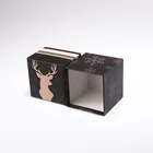 Custom cardboard gift box with lid and ribbon tie