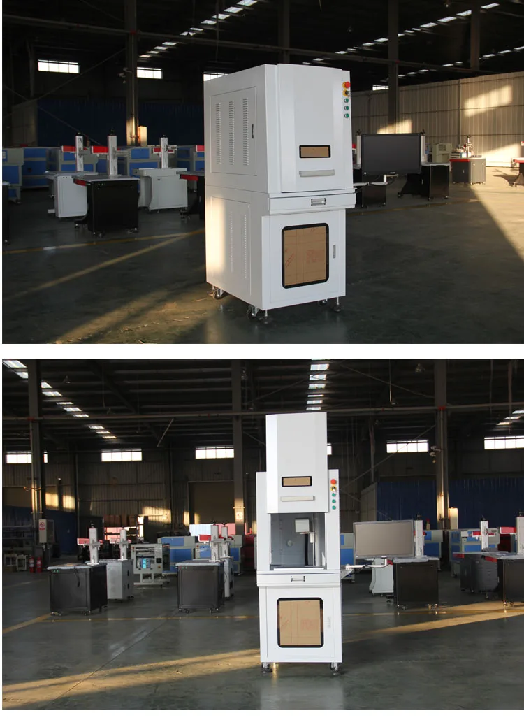 Sealed 50W 3D Curve Surface Dynamic Focusing Fiber Laser Marking Machine for Metal and Nonmetal