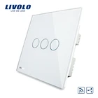 Livolo 3 Gang 2 Way Remote Controller New Type Hot Sale Luxury Design Hotel Touch Switch VL-C303SR-61