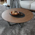 japanese imported ash solid wooden low height side stainless steel legs coffee table
