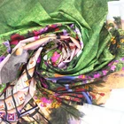 Factory direct high quality printed cotton voile square scarf