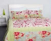 Cotton Velvet Embroidered Geometric Patchwork Bedspread and Coverlets , 3pcs