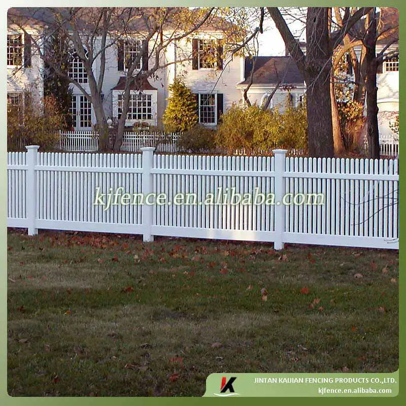 Estilo americano piquete plaza vinilo cercas de piquete para jardín