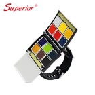 Superior new product watch style traveling solid water color set can replaced cake when finished watercolor set