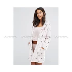 Best quality soft coral fleece fabric tencel long sleeve women pyjamas trendy sleepwear