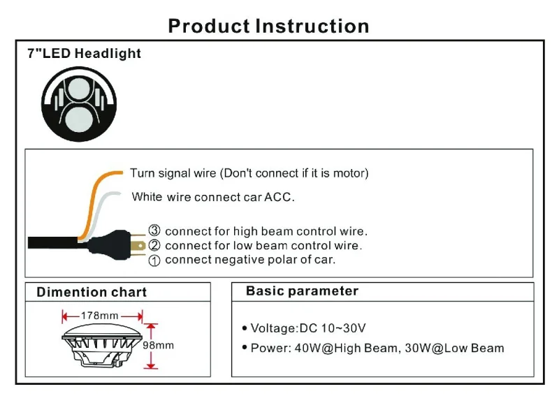 Led Headlight Wiring Diagram For Motorcycle from sc01.alicdn.com