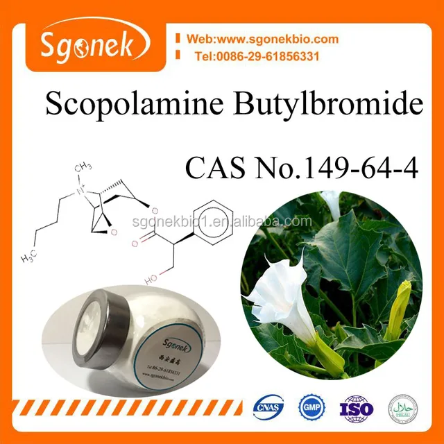 top quality antispasmodic hyoscine butylbromide 149-64-4 for