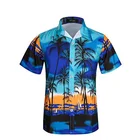 2019 wholesale beach hawaiian shirt men and women